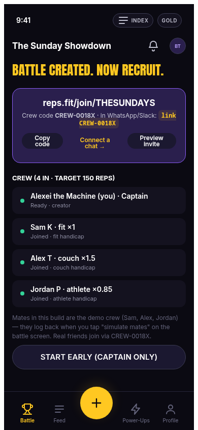 Waiting room with crew code share card