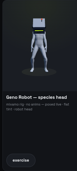 Geno with robot head